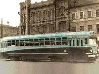 основной трамвай 50-60-х годов - МТВ-82А