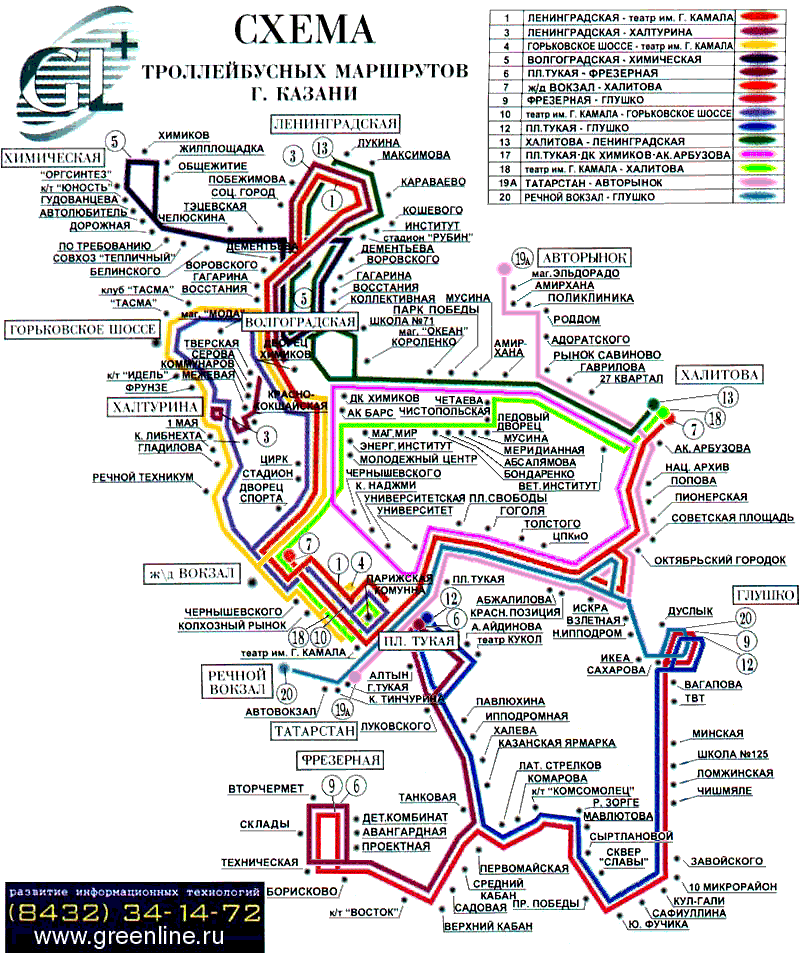 Маршруты автобусов казань