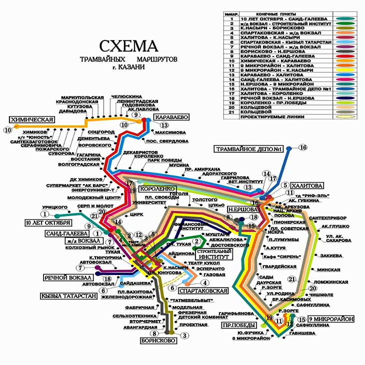 Казань карта остановки