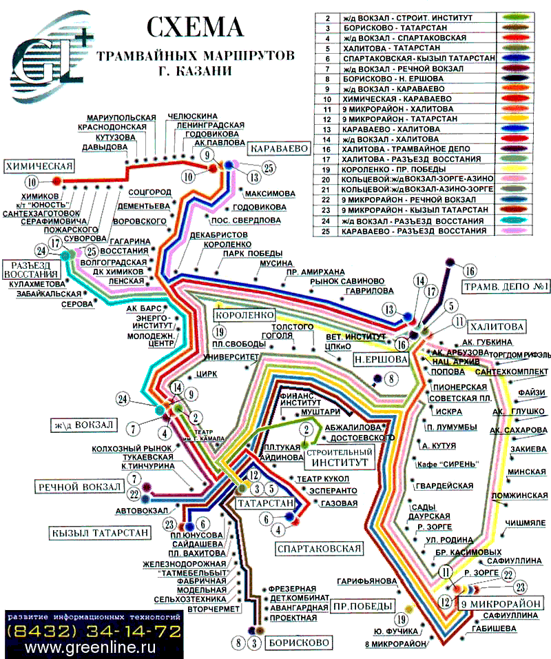 Карта транспорта казани