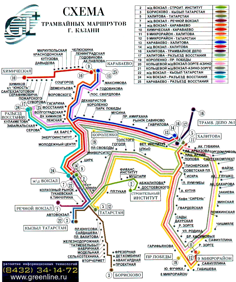 Карта казань маршруты транспорта