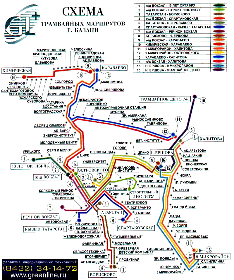 Карта транспорта казани